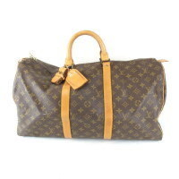 Louis Vuitton Boston Bag Brown Keepall Monogram - Picture 1 of 9